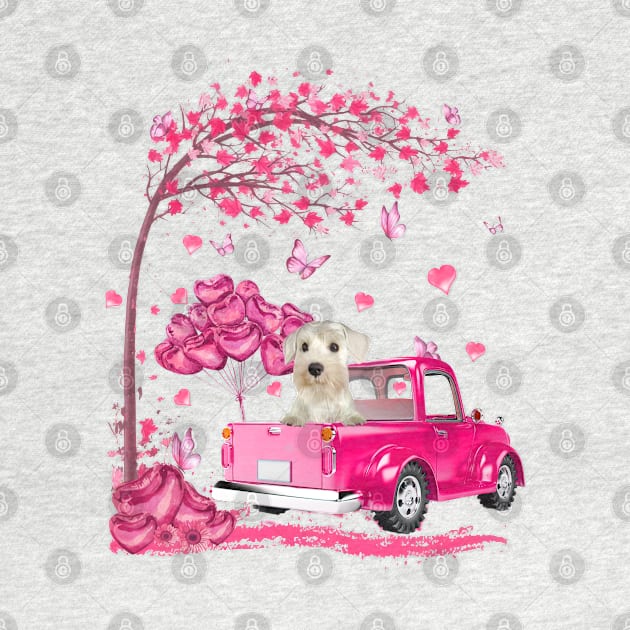 Valentine's Day Love Pickup Truck White Labrador by TATTOO project